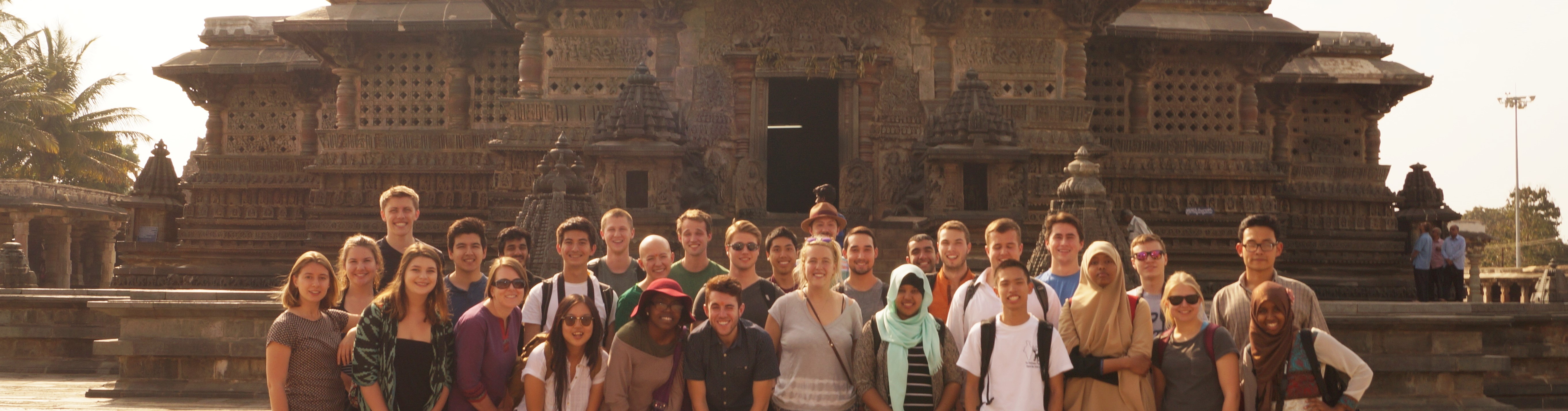 A group of students studying abroad