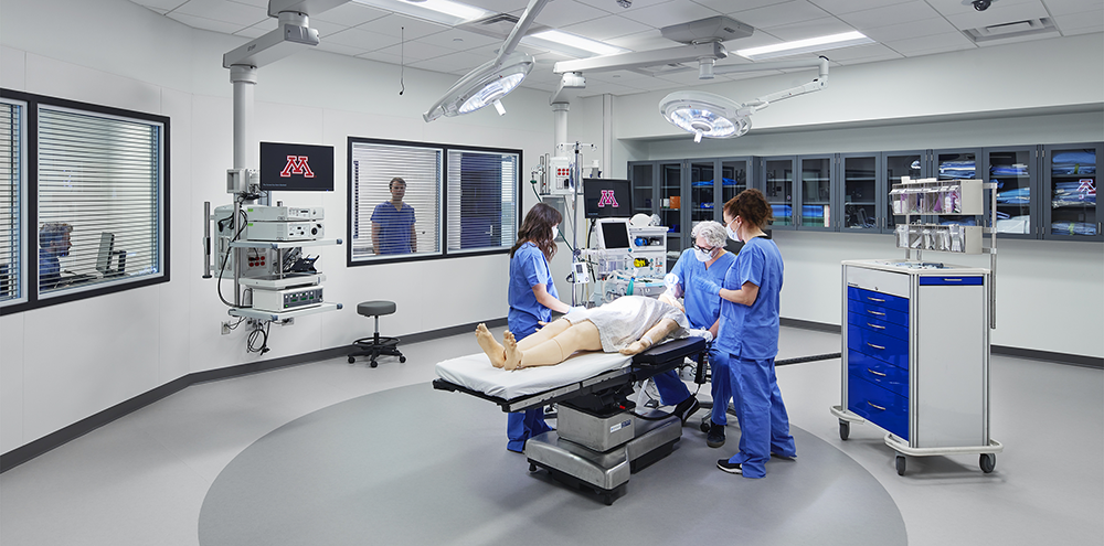 people in simulation center 
